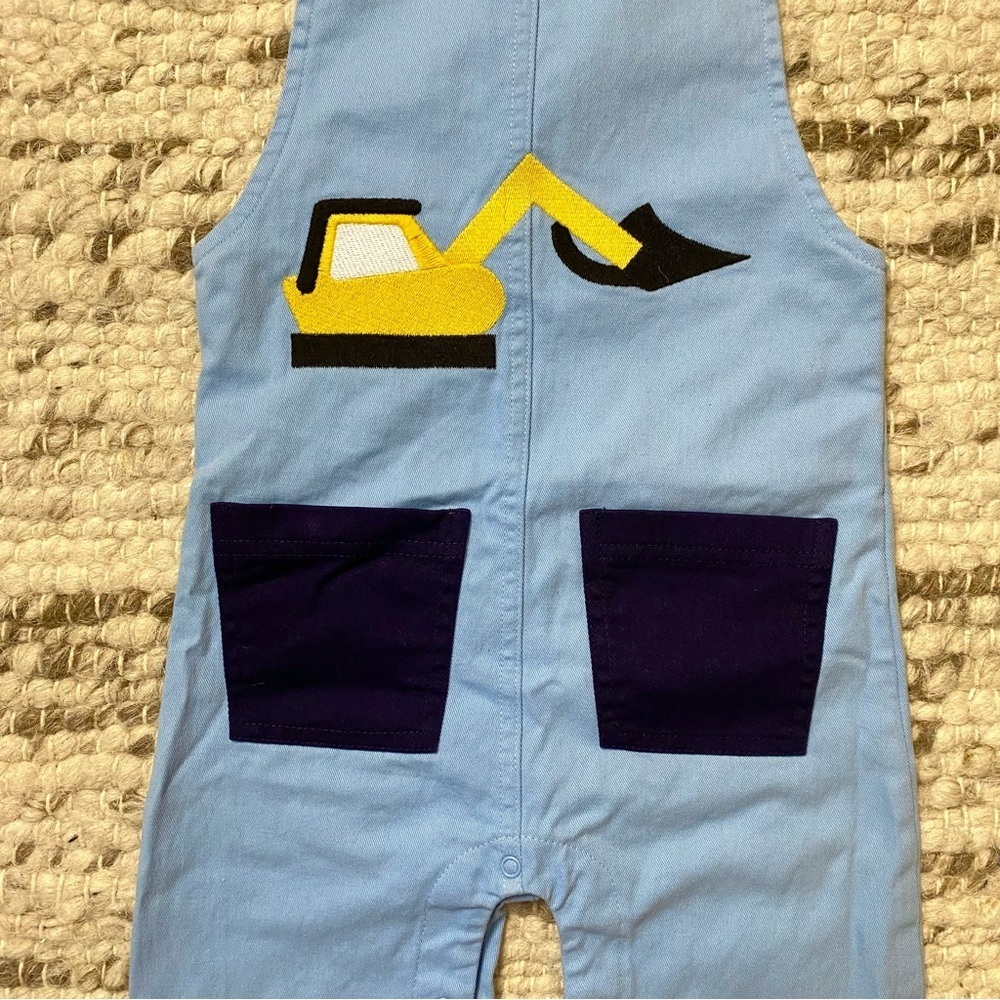 NWOT monica + andy 2 Cotton Twill Excavator + Black Corduroy Overalls, 3T Unisex - Picture 4 of 16